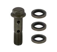 F FIERCE CYCLE M10x1.25mm Métal Vis de Purge Banjo Boulon Conduite Carburant Adaptateur Ensemble pour Moto