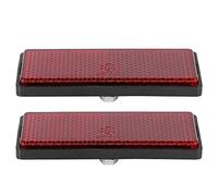 F FIERCE CYCLE Paire de réflecteurs réfléchissants rectangulaires Rouges M6x1,0 pour Moto