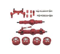 F Fityle 1/10 RC Voiture Accessoires Jouet Voiture Pièces Ensemble Arbre de Transmission Modification Roue Moyeu Outils de Bricolage Télécommande Voiture Fourn, Rouge