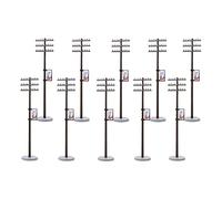 F Fityle 10 Mâts pour Caténaire, Mât de Ligne pour Modélisme - Échelle: 1: 100-8cm