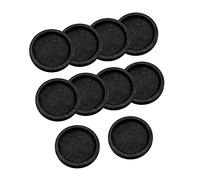 F Fityle 10x broche fermoirs broche disque Base disque blanc épaissir Cabochon plateaux pour Badge bijoux à bricoler soi-même artisanat fabrication accessoires, noir 25mm