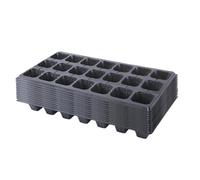 F Fityle 12 Platesaux de Semis en PP avec Cellules, Bac de Plantation Multi-Alvéoles, Bacs à Cultiver, Trous de Drainage Intégrés, Plateau Culture, Pépinière de Semis pour Légumes, 21 Trous