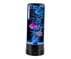 F Fityle 16 Couleurs Vives Lampe de Poisson à Bulles, Lampe d'Aquarium de Poisson pour Enfants, Cadeau USB, Veilleuse, Lampe d'Ambiance pour Décoration