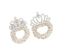 F Fityle 2 attaches élastiques en perles pour cheveux, corde à cheveux à la mode pour tous les types de cheveux, fête et voyage, b