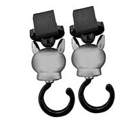 F Fityle 2 Pcs Bébé Poussette Crochets Accessoires Réglables Clips de Support Multi-usages pour Sacs À Couches Épicerie Poussette Organisateur Vêtements Sac À