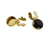 F Fityle 2 Pièces Boutons de Manchette pour Hommes Costume Décors Chemises Décoration, Bouton Hommes Cadeau, Le Noir
