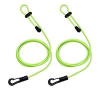 F Fityle 2 Pièces Leash Cord 3.9ft Lanière de Sécurité Non Étirée Accessoire pour Canoë Paddle Canne à Pêche Cordon Élastique Élastique Polyvalent