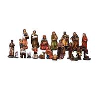 F Fityle 20 Ensembles de nativité pour noël, Statue en résine, Artisanat décoratif, décor Religieux, Objets de Collection, Ornement de mangeoire de jésus pour