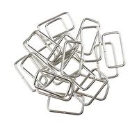 F Fityle 20x Anneau De Sangle De prise De Sangle De Sac De Boucle Carrée En Métal Pour La Fabrication De Sac à Main DIY, argenté#3, 32x16x2.8mm