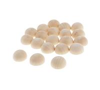 F Fityle 20x Demi-Boule Bois Semi-Produit pour Fêtes de Naissance Création de DIY, Non, 30MM