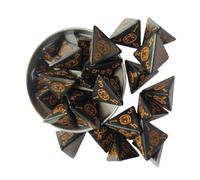 F Fityle 25pcs Set Polyédral Dices, acrylic d4 Dices Bar Toys, 4 siarson gibier, Dices pour les jeux de cartes, jeu de table, Noir