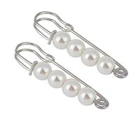 F Fityle 2Pcs Grande Perle Broche Perle Revers épingle Accessoire pour Robe Jupe