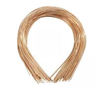F Fityle 2x 50 Pièces Bandeaux En Métal Uni pour Artisanat Bandeau Cadre Fermoirs à Cheveux En Vrac Cerceau de Cheveux Lisse Bricolage Artisanat Bandeaux Vierg