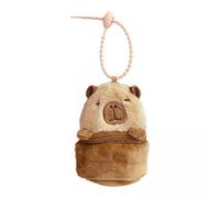 F Fityle 2X Capybara Sac à Main Mini Portefeuille Tendance Pochette Décor Jouet Porte-clés pour Voiture Porte-clés pour Enfants Filles Garçons Adultes Cadeaux