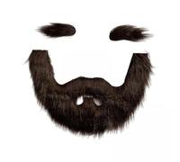 F Fityle 2x Ensemble de Fausse Barbe et Sourcils, Faux Poils Du Visage, Accessoire de Décoration pour Adultes, Fausse, Fausse Barbe pour Les Fêtes