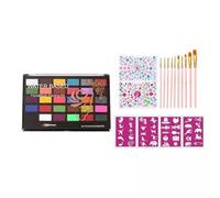 F Fityle 2x Kit de Peinture Faciale pour Enfants, Peinture Professionnelle pour Le Visage et, Facile à Peindre et à Laver, Peinture Faciale pour Fête