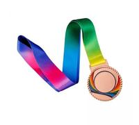 F Fityle 2x Médaille de Victoire avec Ruban, Trophée en Alliage de Zinc pour Événements Sportifs