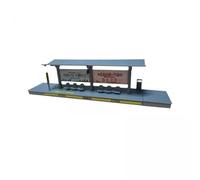 F Fityle 2x Modèle de Gare Routière 1:64, Accessoires de Film de Paysage, Cadeau Créatif, Assemblage de Plate-forme de Circulation, Modèle de Station pour Déco