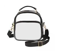 F Fityle 2X Sac à Bandoulière Transparent pour Femmes, Sac à Dos Transparent, Sac de Jour, Poche Avant pour Accessoires, Sac à Bandoulière Mignon en PVC, Sac D