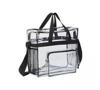 F Fityle 2X Sac à Main Transparent Sacs en PVC avec Fermeture éclair Résistant à l'eau Polyvalent Tendance Clair Sac à Bandoulière Clair Sacs Stade Pou