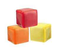 F Fityle 3 dés en mousse avec poches pour la classe, grands blocs d'images de 9,9 cm à monter soi-même, cubes d'apprentissage différenciés