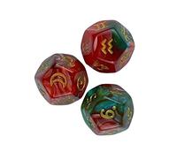 F Fityle 3pcs signes d' dés dés divertissement jouets collection de dés acrylique dés dés polyédriques pour jeux de société, Style b