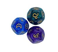 F Fityle 3pcs signes d' dés dés divertissement jouets collection de dés acrylique dés dés polyédriques pour jeux de société, style c