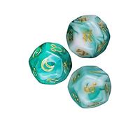 F Fityle 3pcs signes d' dés dés divertissement jouets collection de dés acrylique dés dés polyédriques pour jeux de société, Styled