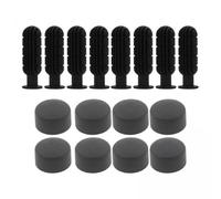 F Fityle 3x 8 Paires de Poignées de de Remplacement pour Poignées Noires et Bouchons D'extrémité Pièces D'accessoires de Butée