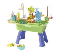 F Fityle 43 jouets cuisine pour faire semblant jouer à la vaisselle, à la pêche et à la cuisine. Un jeu polyvalent pour les filles et les, Vert