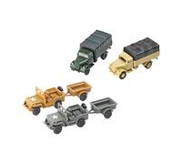 F Fityle 4pcs Véhicules Blindés Simulés de Remorque de Camion 1:72 Modèle 4D Favorise L'anniversaire