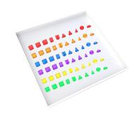 F Fityle 60 pièces Solides géométriques Transluctes Géométrie 3D Plateau sensoriel précoce Toys éducatifs Math Apprentissage Géométriques Formes