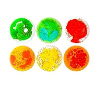 F Fityle 6pcs Sensory Soft Gel Liquid Toys, Jouets Sensoriels, Gel Liquide Anti-Anxiété, Anti-Stress Mouvement Fluide, Développement Tactile Visuel, Cadeau Éducatif Maternelle, Cercle