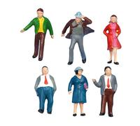 F Fityle 6x Dioramas miniatures à l'échelle HO 1:87, collection de décors de bureau, projets de bricolage, accessoires de cinéma, hommes et femmes, scènes