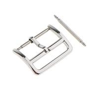 F Fityle Accessoires de Montre à Boucle à Ardillon en Acier Inoxydable Poli 18-22mm, Argent, 20mm