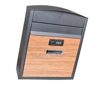 F Fityle Accessoires pour boîte aux lettres, grande capacité, en métal, avec verrouillage par mot de passe sécurisé, porte-journaux pour porte d'entrée
