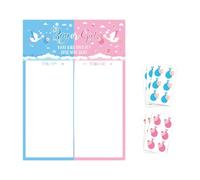 F Fityle Affiche Dévoilement de Genre Bébé Affiche Décoration Créative Papier Fonction Ludique Convient Aux Fêtes de Naissance Accueil Célébration, Blanc