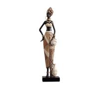 F Fityle africaine, sculpture d'art africain, figurine de dame, statue en résine pour chambre d'hôtel, couloir, pendaison de, 7cmx5cmx34cm