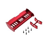 F Fityle Aileron arrière métallique remplacement direct, léger et facile à installer, support fixation pour voiture RC 1/16, Rouge