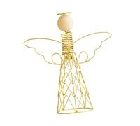 F Fityle Ange décoratif en Fer forgé, Centre Table, décoration intérieure, Aile décorative en métal, Ange pour Noël, 17.8 Cm X 20.1 Cm
