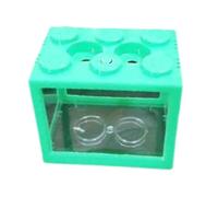F Fityle Aquarium de Bureau Mini Aquarium Pot Empilable Bol Décoratif Plastique Résistant Fonction Empilable Convient Bureau Maison Salon, Vert