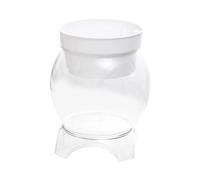 F Fityle Aquarium de Bureau Transparent en Forme de Bocal à Poissons, Pot hydroponique, décoration pour la Maison ou Le Bureau, Terrarium, Vase, Pot, 16.8 Cm X 21.8 Cm