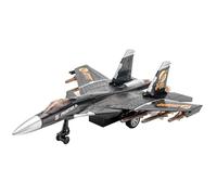 F Fityle Avion de chasse moulé sous pression avec lumières et sons, avion de Transport, avion à tirer pour décoration, cadeaux de vacances, commémoration, noir1C