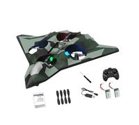 F Fityle Avion de chasse télécommandé en mousse, modèle de 7 à 14 ans, pour enfants et adultes, jouet volant d'extérieur, planeur RC étanche, Vert