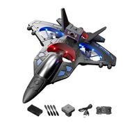 F Fityle Avion Télécommandé En Mousse pour Débutants, Facile à Piloter, Cadeau pour Garçons, Jouet de Chasse Portable à 360° pour Enfants et Adultes, Bleu