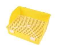 F Fityle Bac à litière pour Lapins, Apprentissage de la propreté, avec entrée Basse, pour Petits Animaux comme Les cobayes et Les Lapins Nains, Jaune