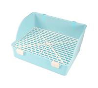 F Fityle Bac à litière pour Lapins, Apprentissage de la propreté, avec entrée Basse, pour Petits Animaux comme Les cobayes et Les Lapins Nains, Bleu