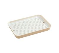 F Fityle Bac à litière pour Lapins en Cage, avec Compartiment de Couchage Anti-éclaboussures, Accessoires pour Cage, bac à litière, pour Chinchillas et, Beige, M