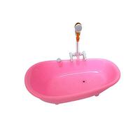F Fityle Baignoire de Maison de Poupée Accessoire de Meubles de Maison de Poupée Jouet de Modèle de Baignoire pour Poupée de 12 Pouces Cadeaux de Vacances, Rose