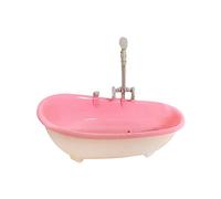 F Fityle Baignoire de Maison de Poupée Accessoire de Meubles de Maison de Poupée Jouet de Modèle de Baignoire pour Poupée de 12 Pouces Cadeaux de Vacances, Rose clair